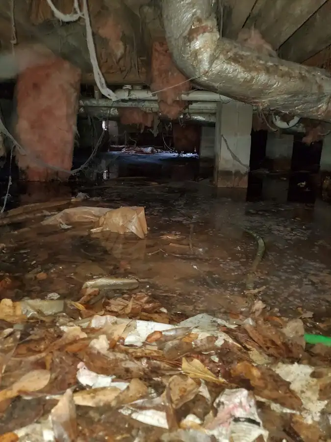 Crawl space flood assessment for Commercial Water Damage Restoration in Queen Creek